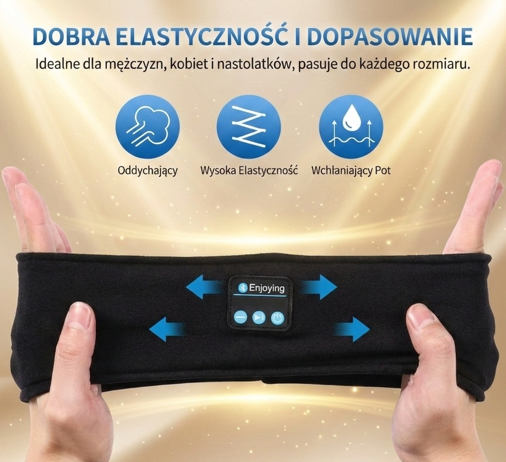 Maska do spania z słuchawkami Bluetooth