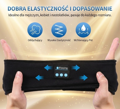 Maska do spania z słuchawkami Bluetooth